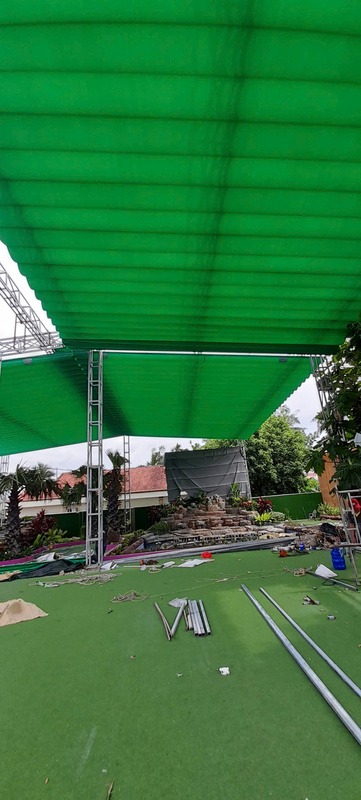 Thi công lắp đặt mái che Huy Hoàng