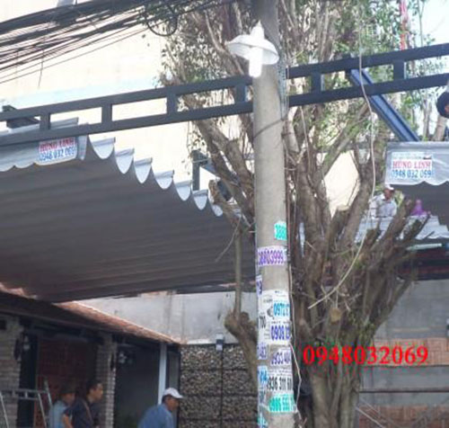 Thi công mái xếp