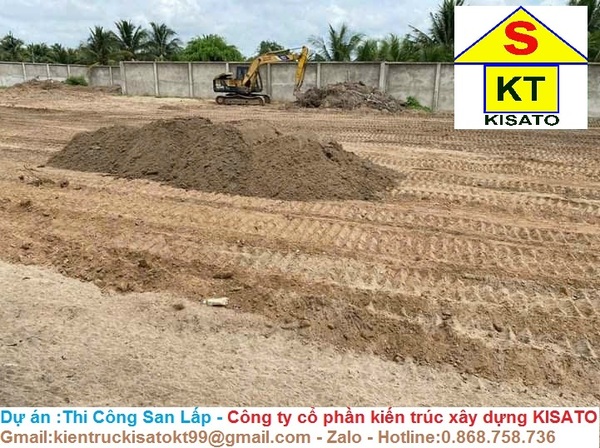 Thi công san lấp mặt bằng