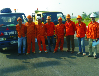 Thi công sơn nhiệt dẻo phản quang