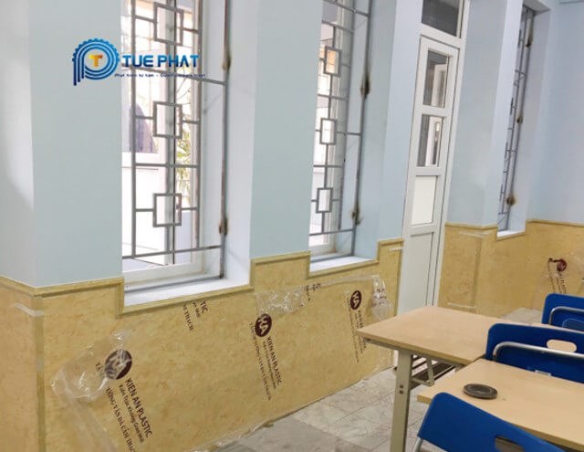 Thi công tấm ốp PVC tại đại học Hà Nội