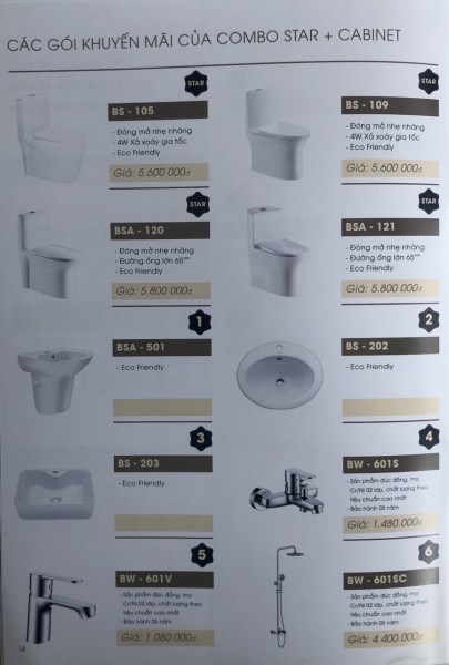 Thiết bị lavabo và bàn cầu