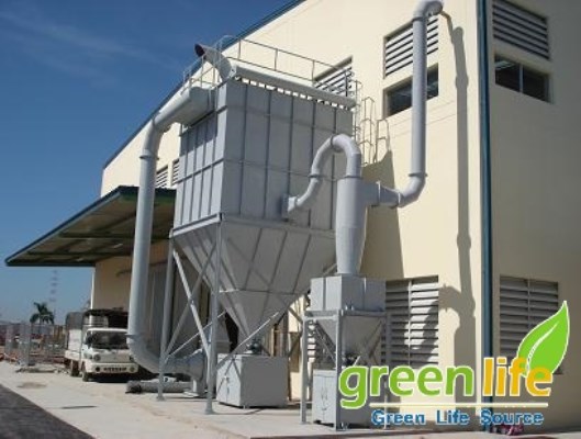 thiết bị lọc bụi quán tính kết hợp thùng lắng bụi