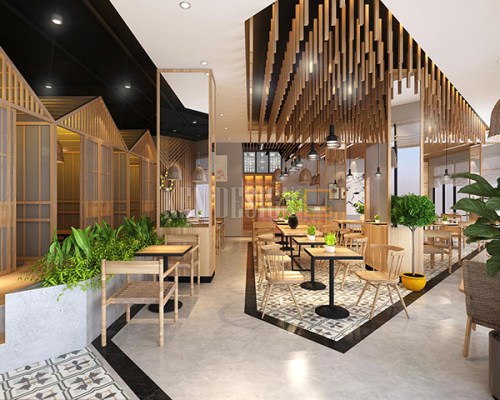 Thiết kế, thi công nội thất quán cafe