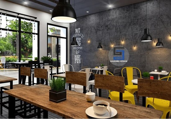 Thiết kế, thi công nội thất quán cafe
