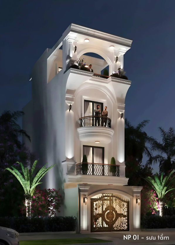Thiết kế nhà phố cổ điển