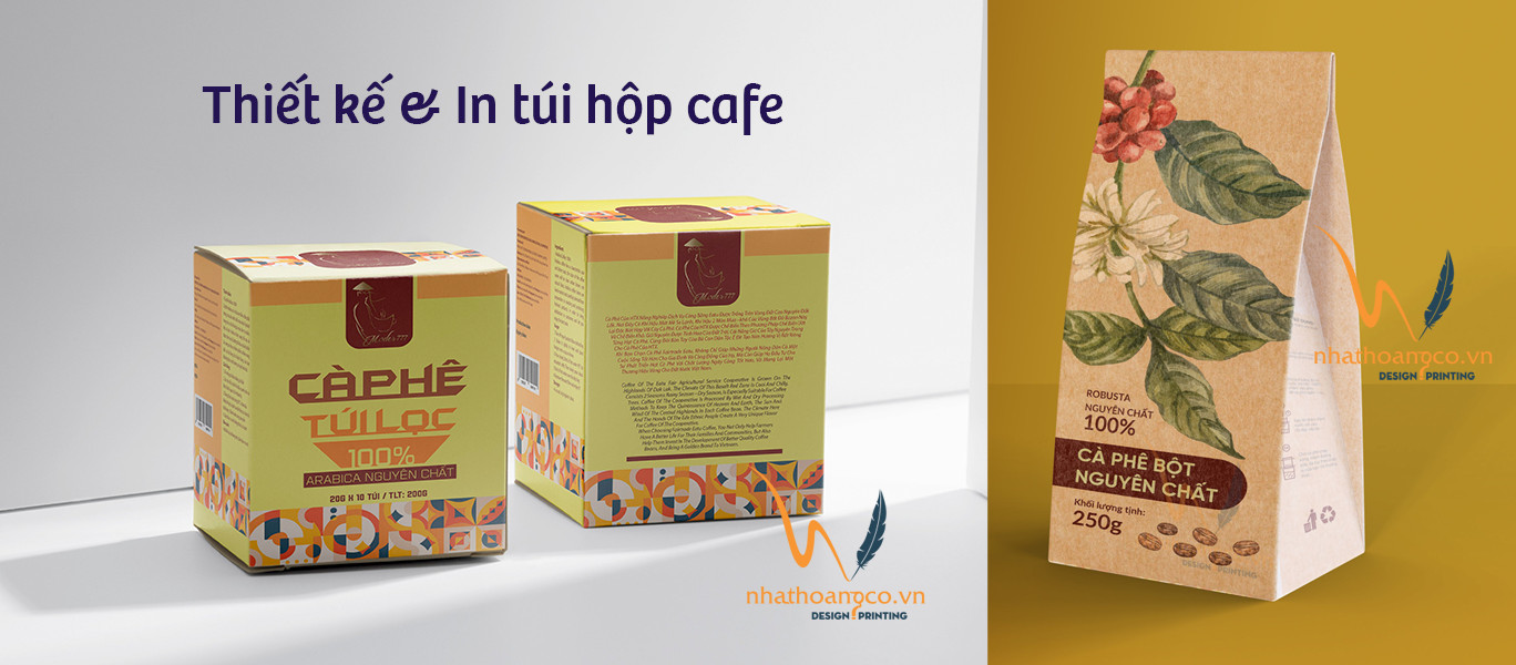 Thiết kế và in túi Coffee