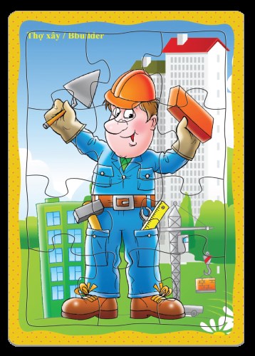 Xếp hình A5 - 12 mảnh_Thợ xây dựng