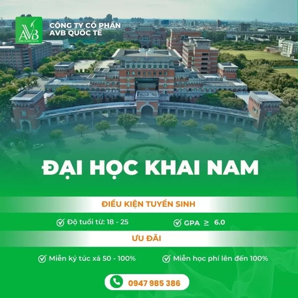 Thông tin tuyển sinh Trường Đại học Khai Nam