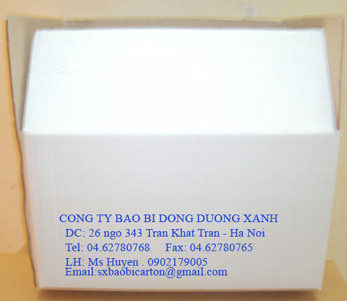 Thùng carton màu trắng