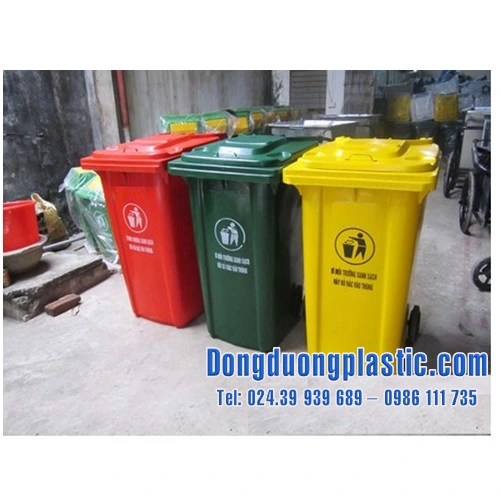 Thùng rác 240L nhựa Composite bánh xe