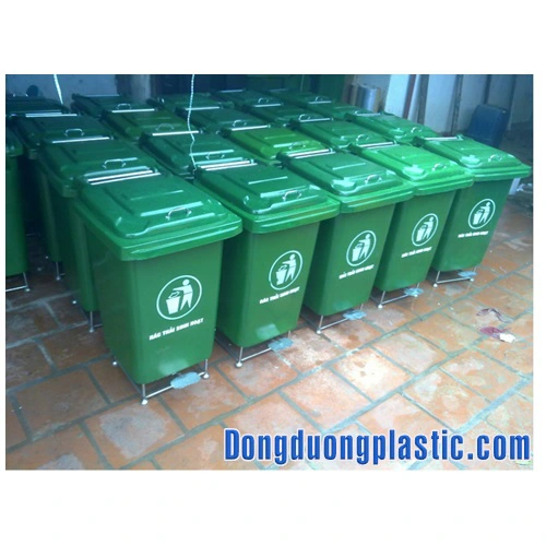 Thùng rác 60L nhựa Composite đạp chân