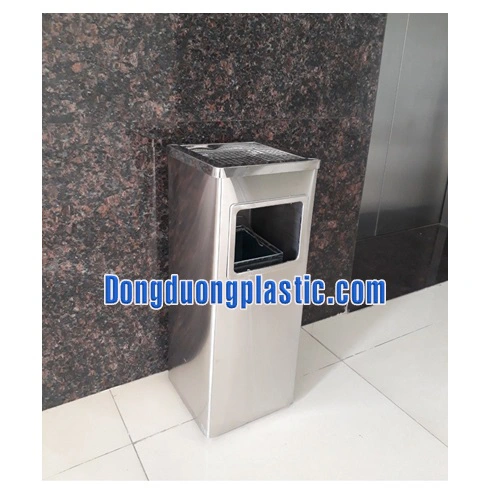 Thùng rác inox gạt tàn A34-B