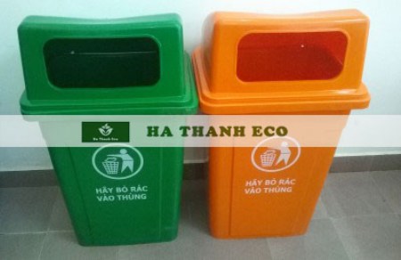 Thùng rác nhựa HDPE 90L nắp hở
