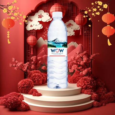 Thùng 24 chai WOW nước uống tinh khiết 520ml