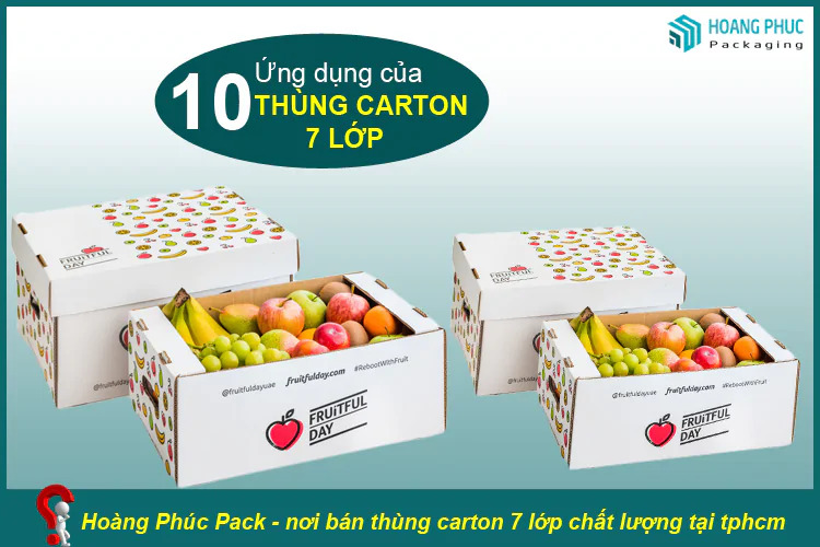 Thùng Carton 7 lớp đựng trái cây