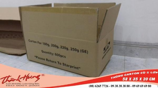 Thùng carton cũ 5 lớp