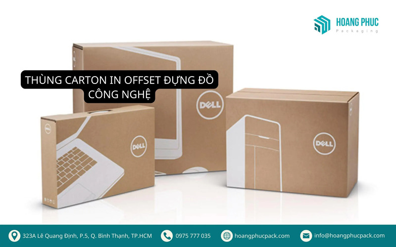 Thùng Carton in Offset đựng đồ công nghệ