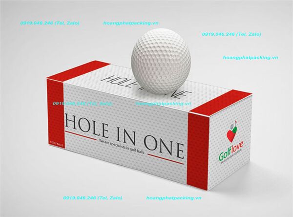Thùng carton in offset đựng bóng golf