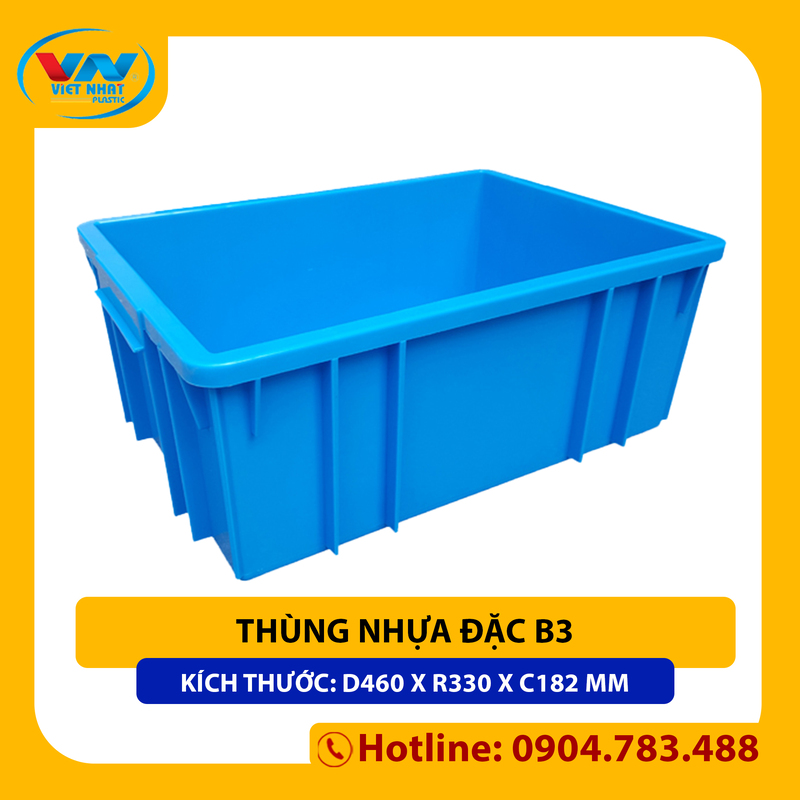 Thùng nhựa đặc B3