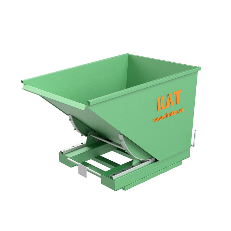 Thùng rác công nghiệp tự đổ KH-1000 nhỏ