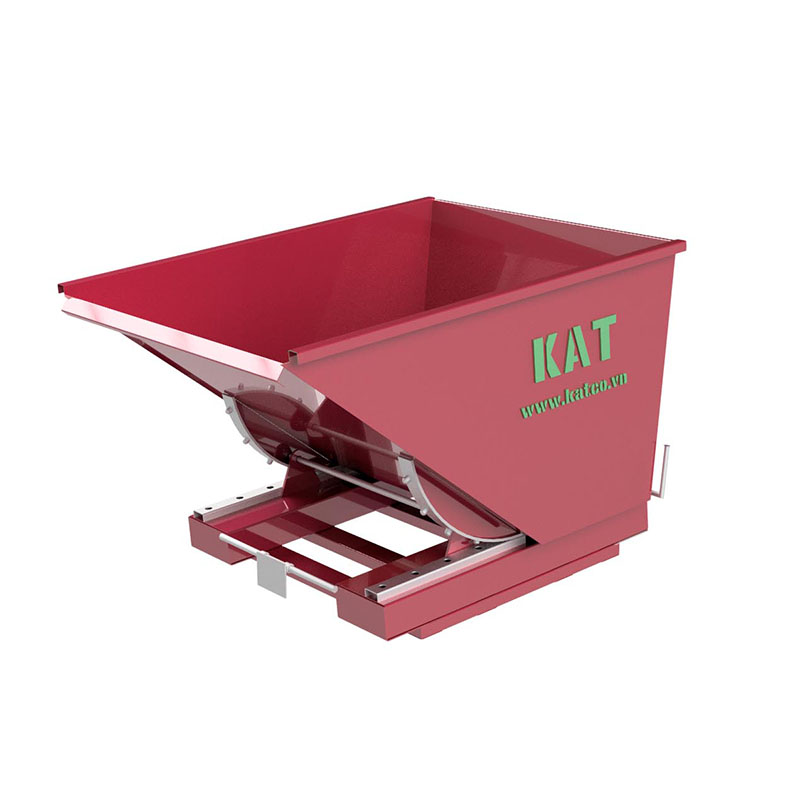 Thùng rác công nghiệp tự đổ KH-1300 nhỏ