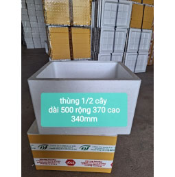 Thùng xốp 1/2 cây dài 500 rộng 370 cao 340