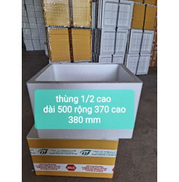 Thùng xốp 1/2 cây dài 500 rộng 370 cao 380