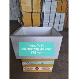 Thùng xốp 1 cây dài 600 rộng 450 cao 375