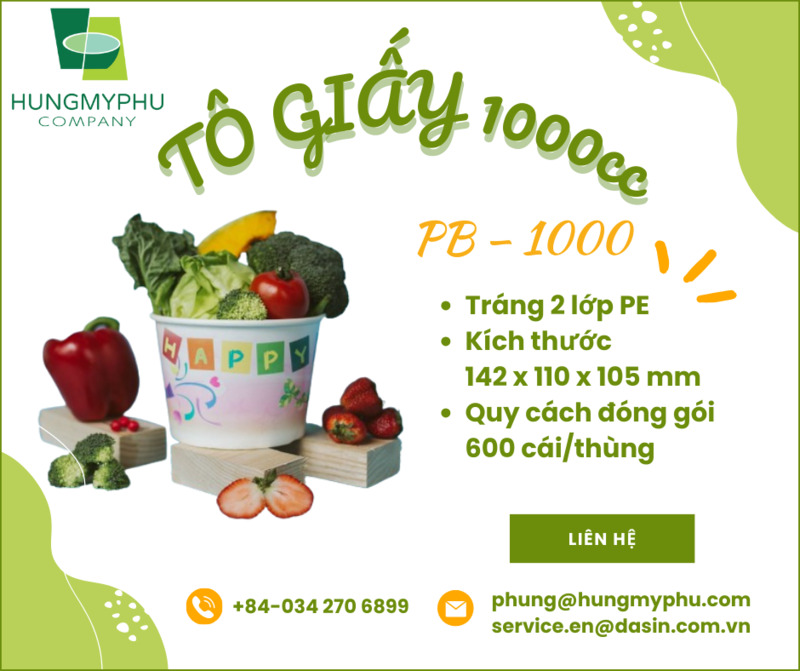 Tô giấy 1000cc model PB 1000