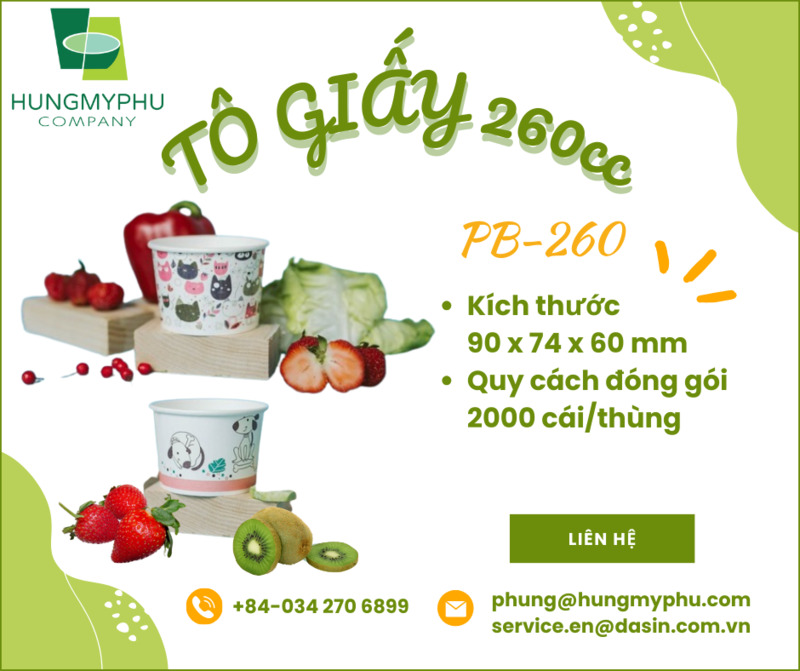 Tô giấy 260cc model PB 260