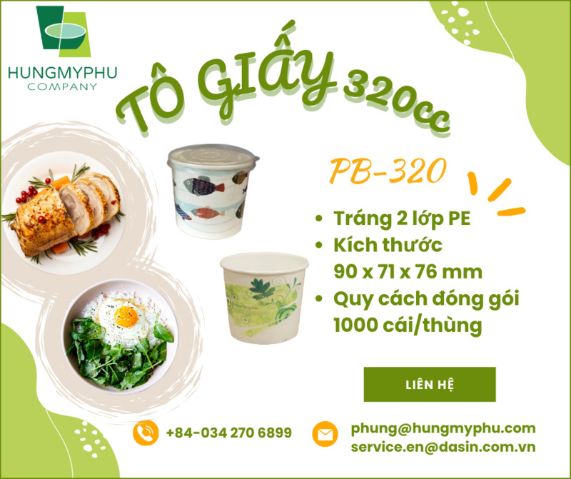 Tô giấy 320cc model PB 320