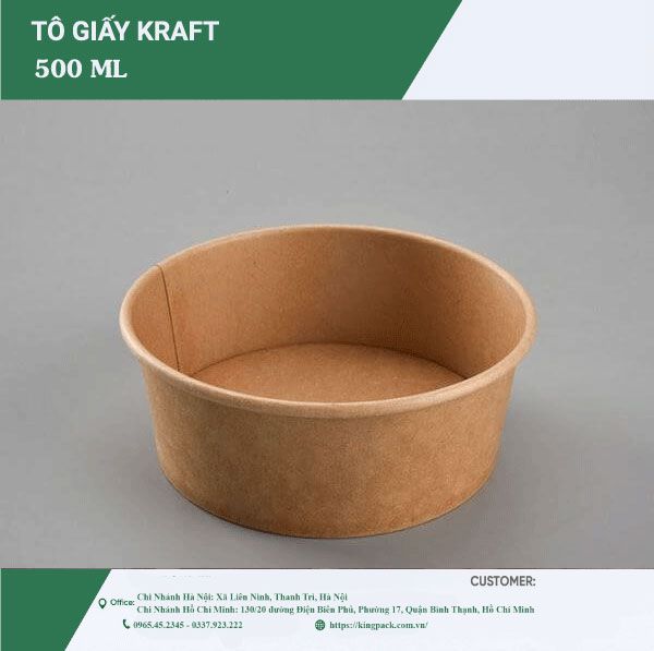 Tô giấy kraft 500ml