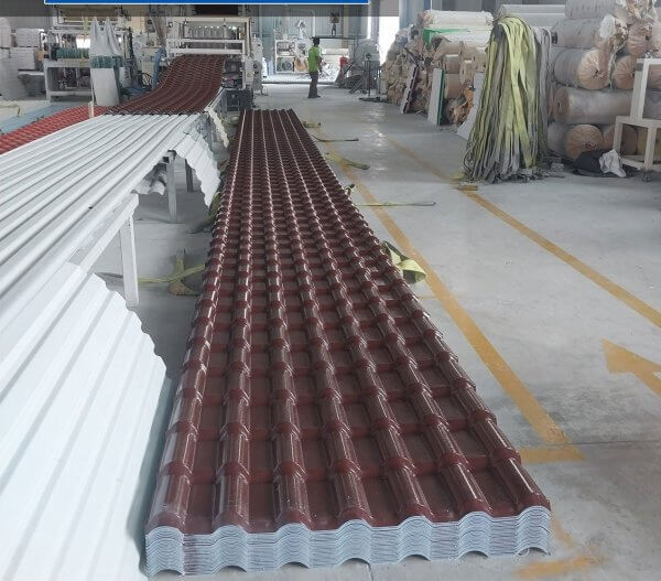 Tôn nhựa ASA/PVC 7 sóng nâu
