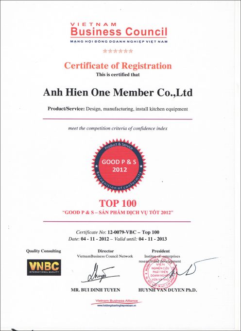 Top 100 sản phẩm dịch vụ tốt năm 2012