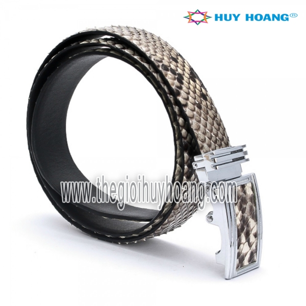 Thắt lưng nam da trăn trắng