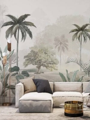 Tranh dán tường rừng nhiệt đới