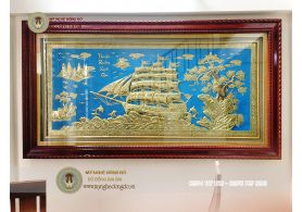 Tranh thuận buồm xuôi gió nạm đồng