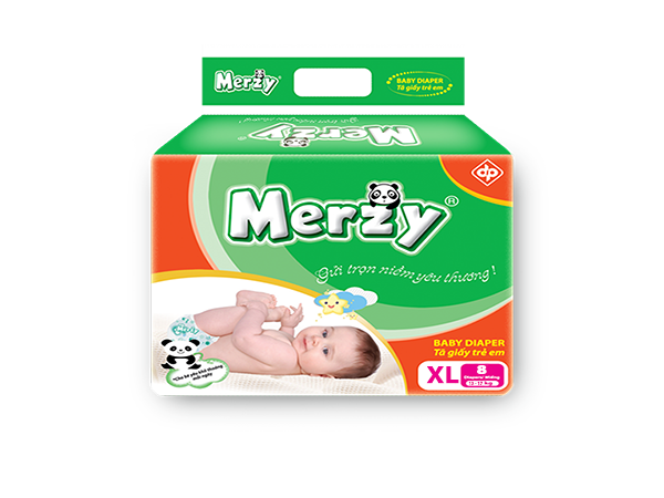 Tã dán trẻ em Merzy XL