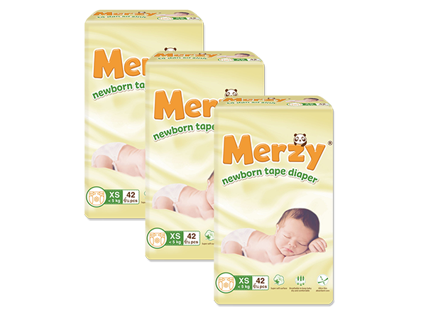 Tã dán sơ sinh Merzy XS