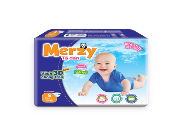 Tã dán trẻ em Merzy Vách 3D chống tràn