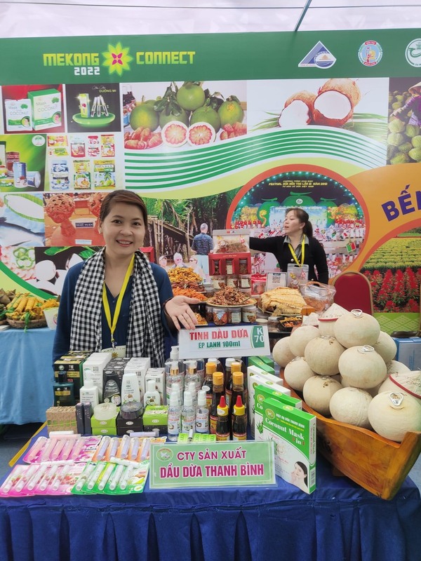 Hình ảnh dầu dừa Thanh Bình tại triển lãm