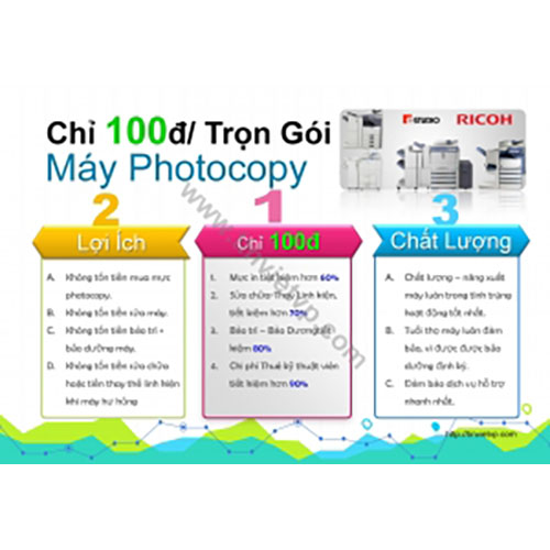 Trọn gói photocopy chỉ từ 100đ
