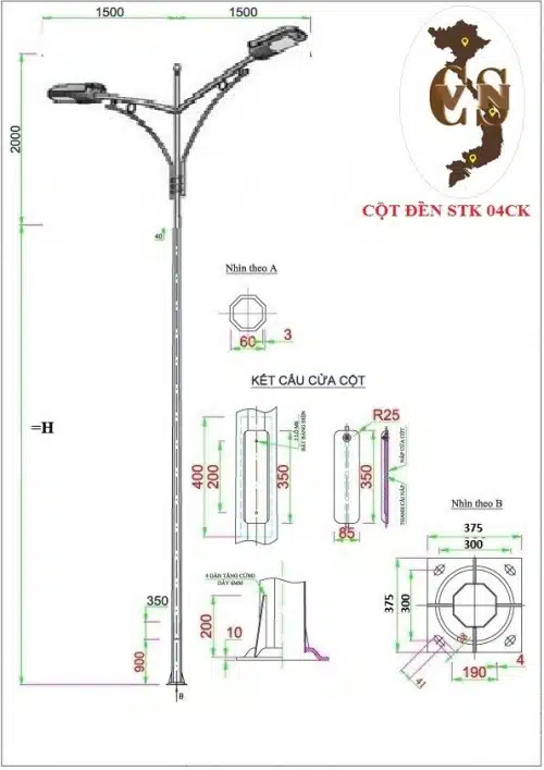 Trụ đèn cao áp