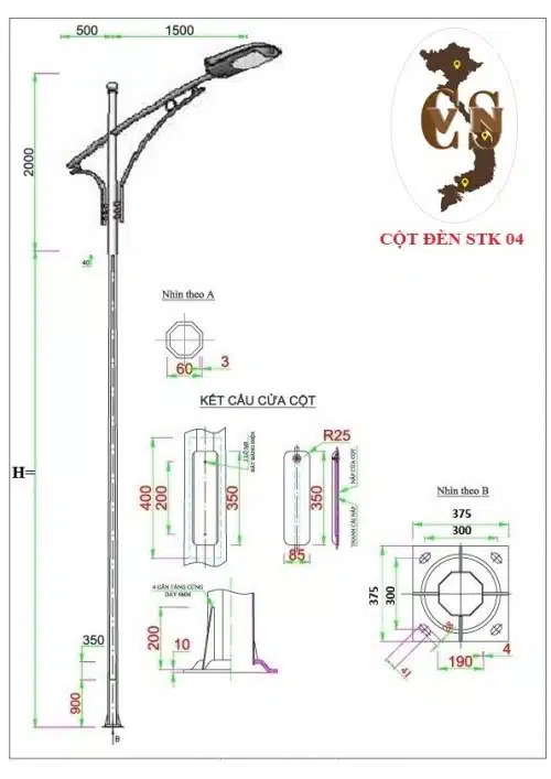 Trụ đèn cao áp
