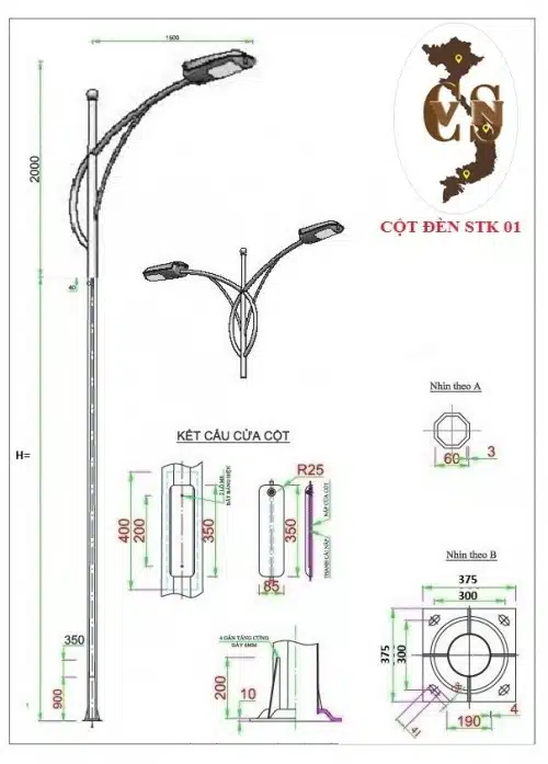 Trụ đèn cao áp