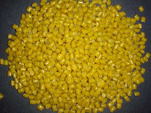 Hạt nhựa HDPE tái sinh màu vàng Thái Lan