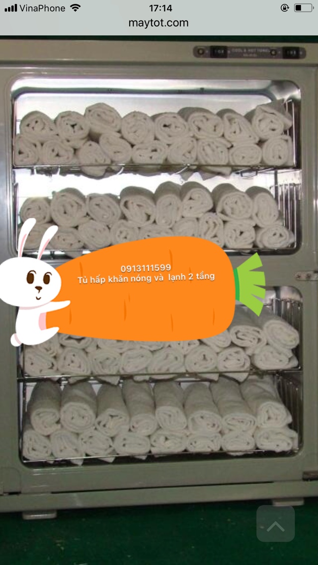 Máy hấp khăn 2 tầng
