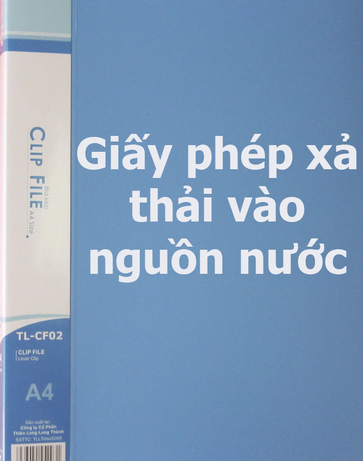 Hồ sơ xin phép xả thải vào nguồn nước