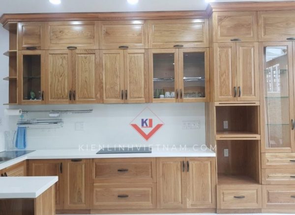 Tủ bếp gỗ Sồi Nga
